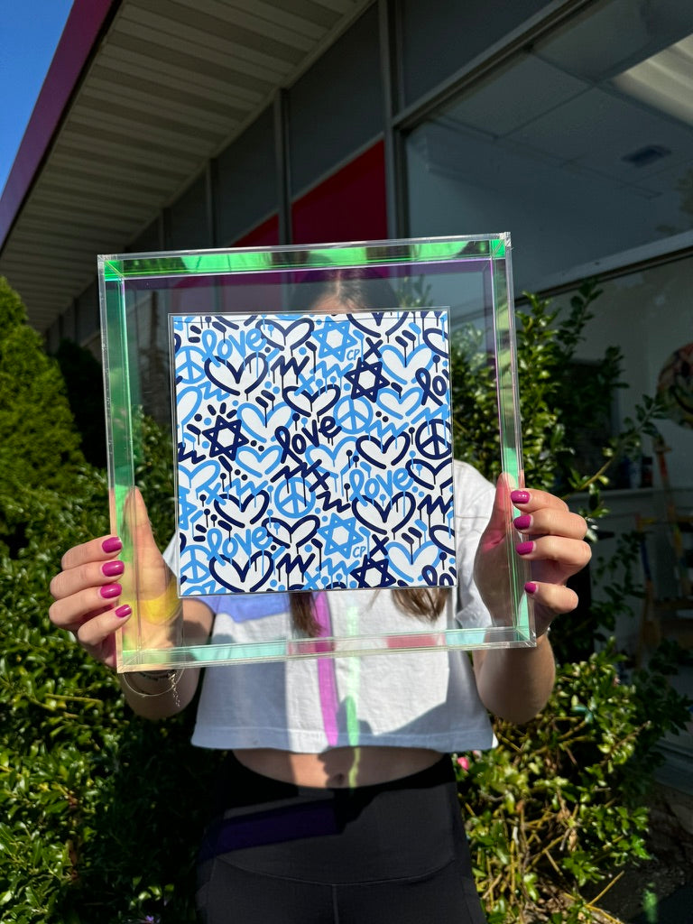 Lemons Print Wexel Float Frame