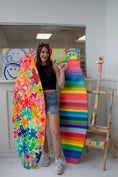 Load image into Gallery viewer, Striped Surfboard Painting