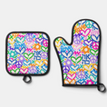 Load image into Gallery viewer, Jewish Love Oven Mitt & Pot Holder Set