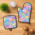 Load image into Gallery viewer, Jewish Love Oven Mitt & Pot Holder Set
