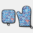 Load image into Gallery viewer, Jewish Love Oven Mitt & Pot Holder Set