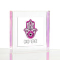 Load image into Gallery viewer, Pink Hamsa Good Vibes Wexel Float Frame