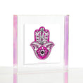 Load image into Gallery viewer, Pink Hamsa Print Wexel Float Frame