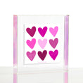 Load image into Gallery viewer, Pink Painted Hearts Wexel Float Frame