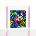 Load image into Gallery viewer, Rainbow Graffiti Love Black Background Wexel Float Frame