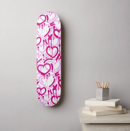 Pink Electric Love Skateboard Deck