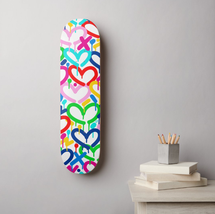 Rainbow Electric Love Skateboard Deck