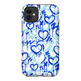 Load image into Gallery viewer, Blue Electric Love iPhone Case