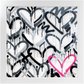 Gray Graffiti Accent Heart Framed Print