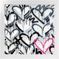 Load image into Gallery viewer, Gray Graffiti Accent Heart Framed Print