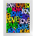 Load image into Gallery viewer, Rainbow & Black Graffiti Love Framed Print