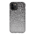 Load image into Gallery viewer, Gray Ombre Doodle Phone Case