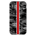 Load image into Gallery viewer, Gray Camo Red Stripe Phone Case