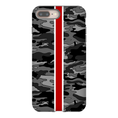 Load image into Gallery viewer, Gray Camo Red Stripe Phone Case