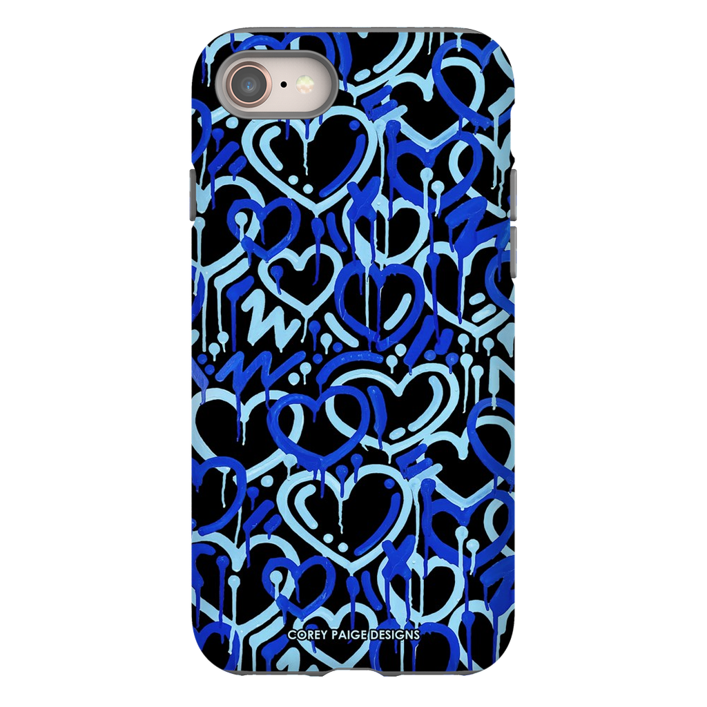 Blue Electric Love iPhone Case