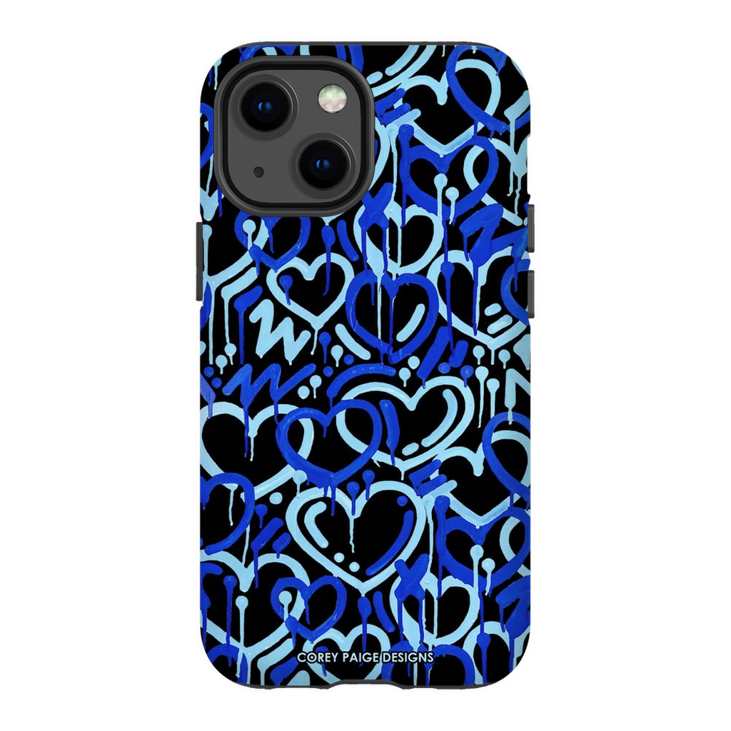 Blue Electric Love iPhone Case