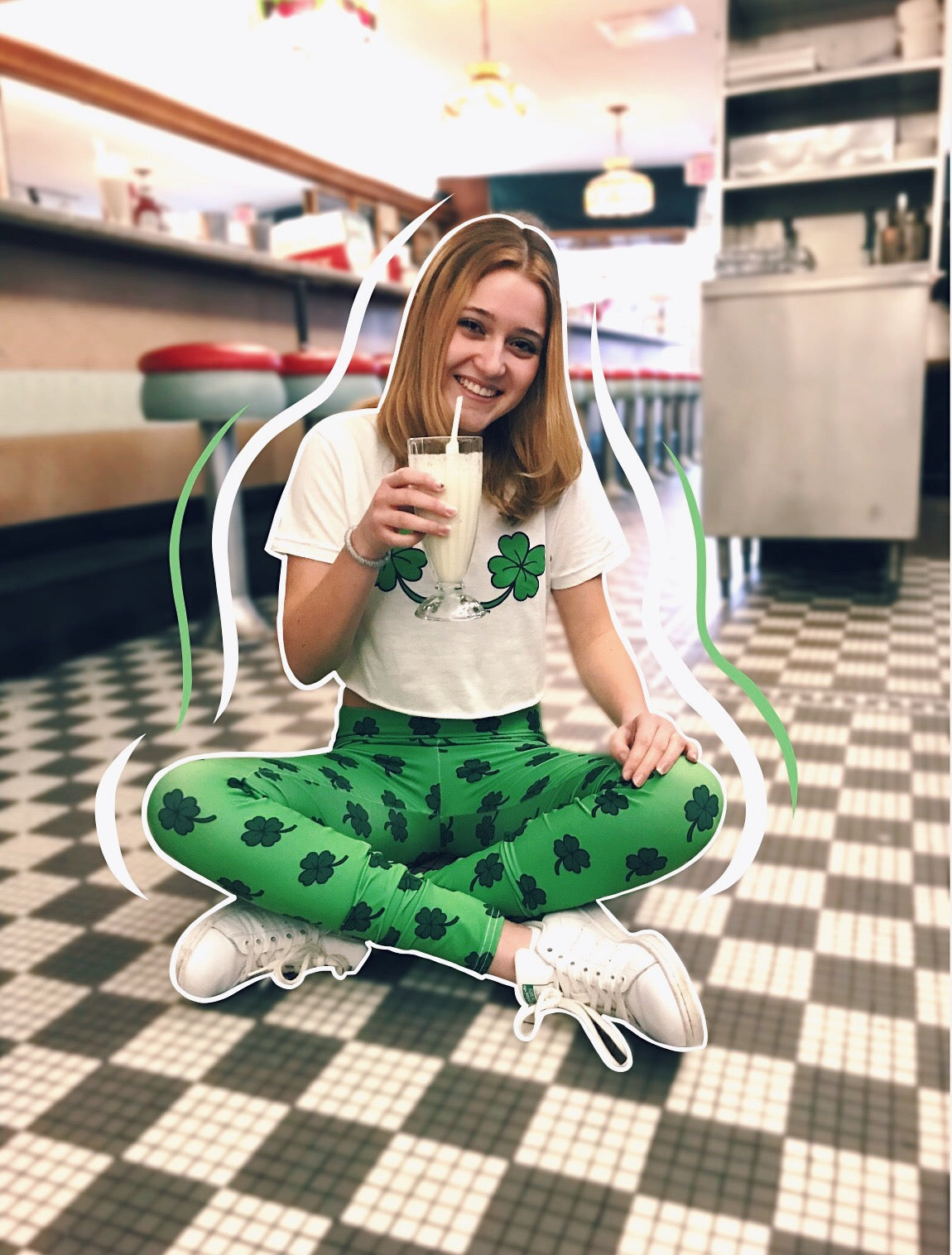 Double Shamrock Women’s Cropped Tee