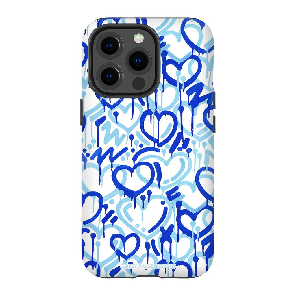 Blue Electric Love iPhone Case