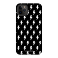 Load image into Gallery viewer, Black & White Lightning Bolts iPhone Case