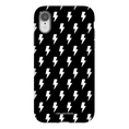 Load image into Gallery viewer, Black & White Lightning Bolts iPhone Case