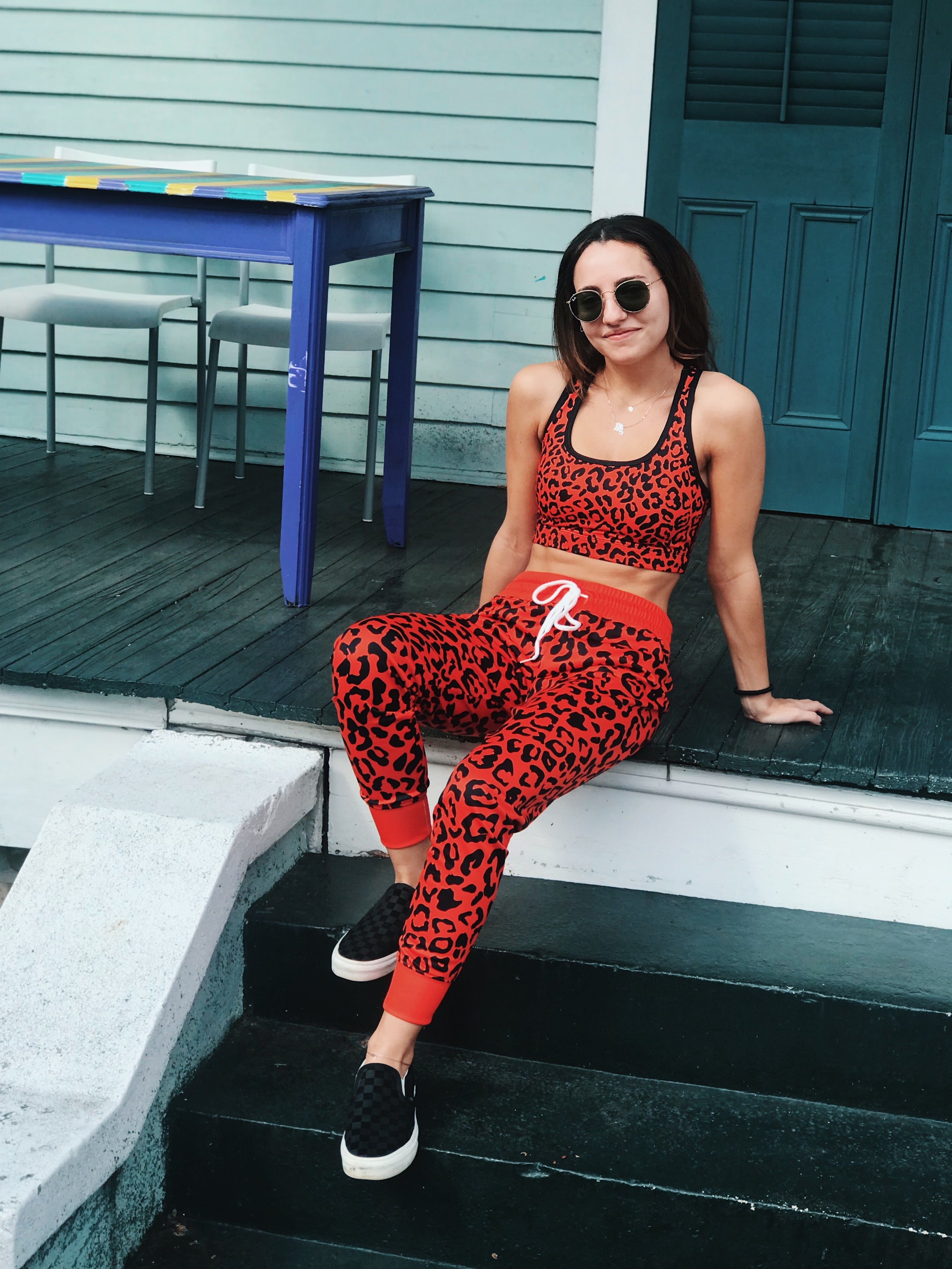 Red Cheetah Joggers