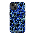 Load image into Gallery viewer, Blue Electric Love iPhone Case
