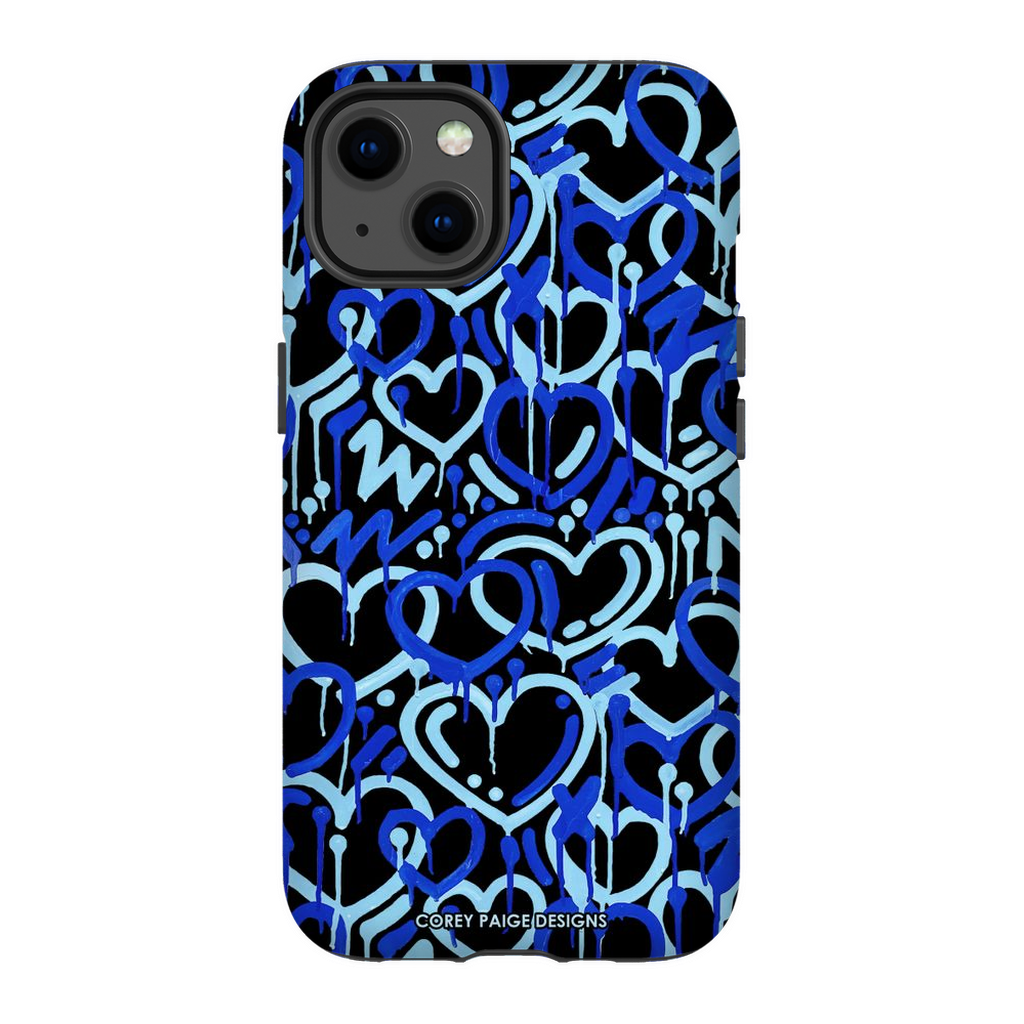 Blue Electric Love iPhone Case