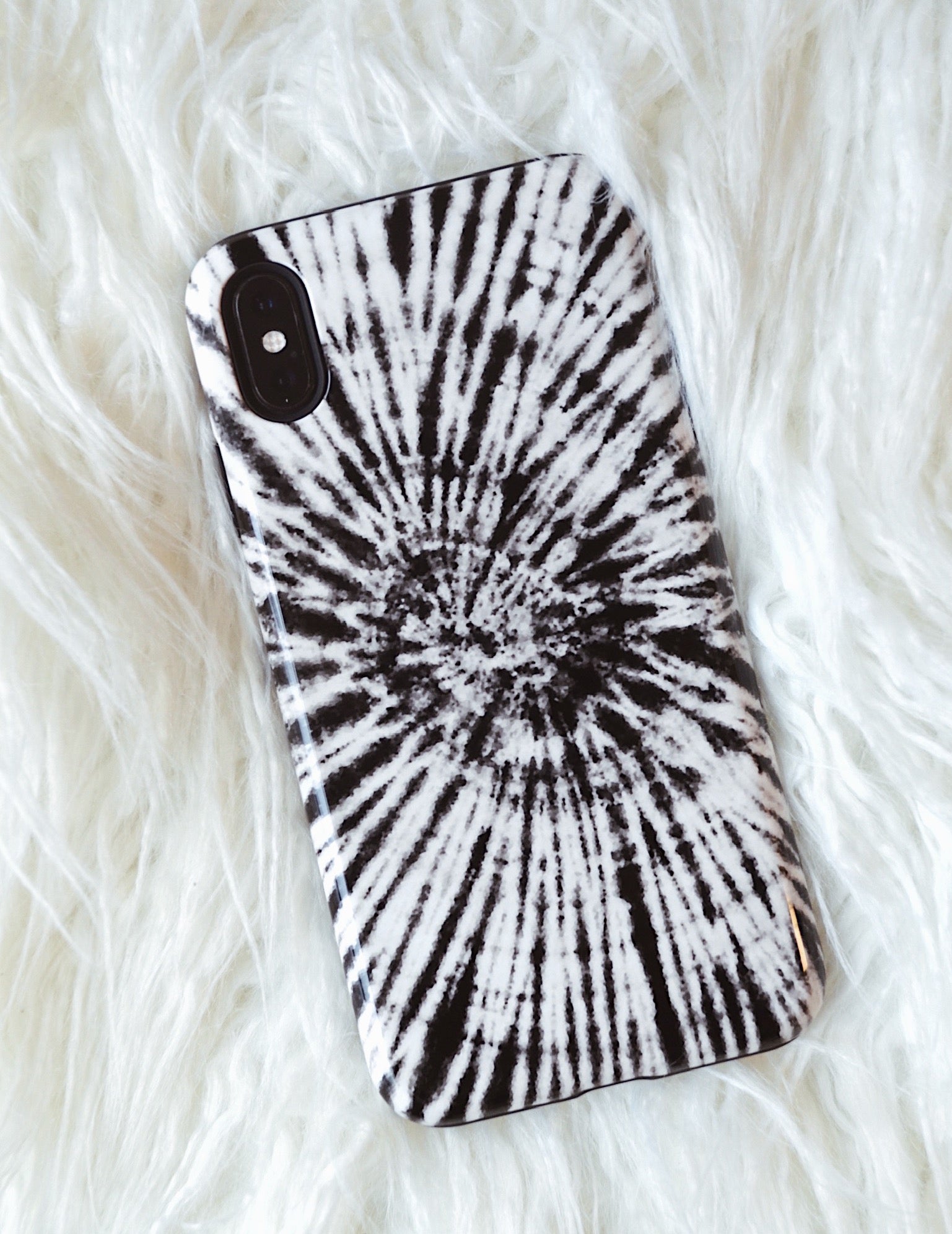 Black & White Tie Dye Phone Case