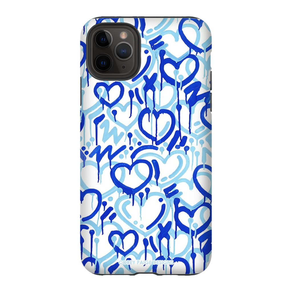 Blue Electric Love iPhone Case