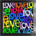 Load image into Gallery viewer, Rainbow & Black Graffiti Love Framed Print