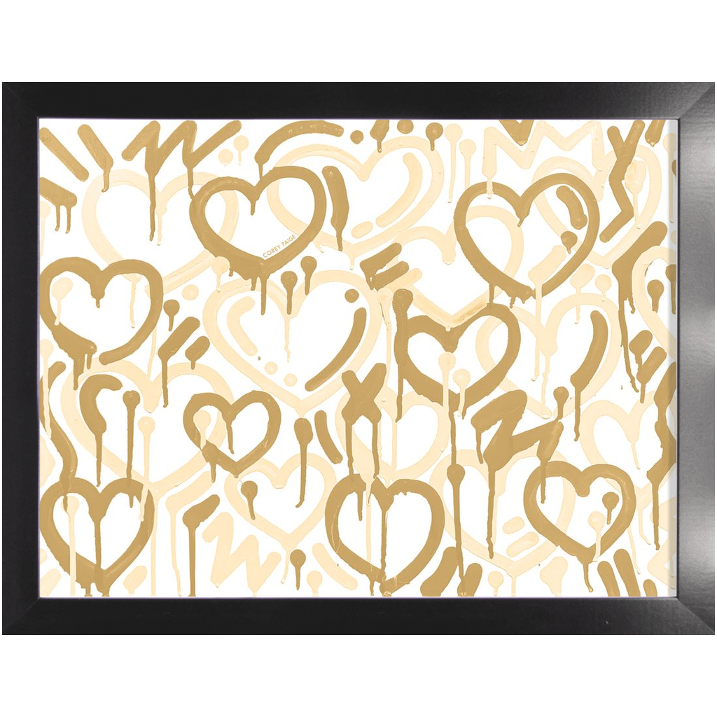 Tan Electric Love Framed Print