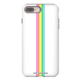 Load image into Gallery viewer, Rainbow Stripe White iPhone Case