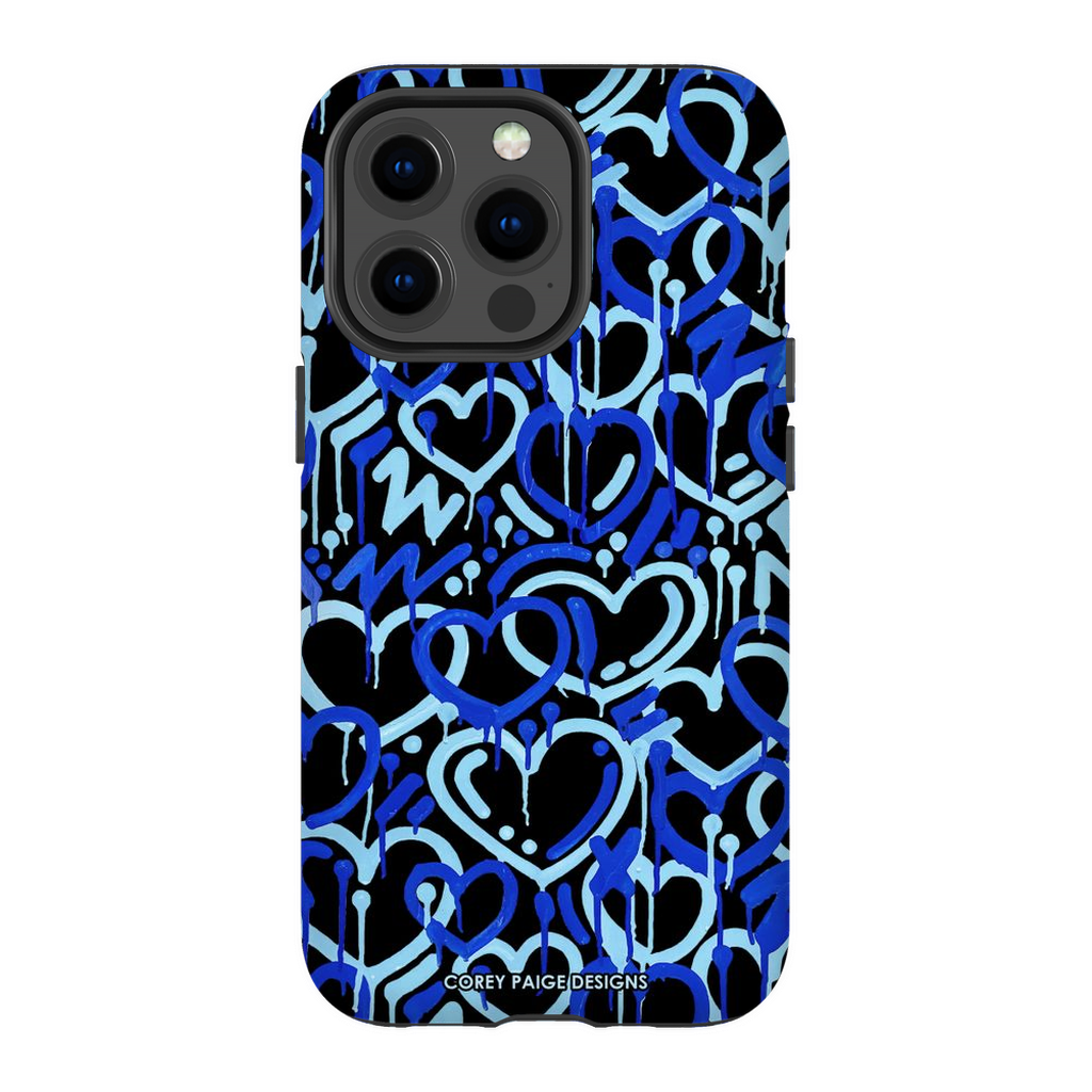 Blue Electric Love iPhone Case