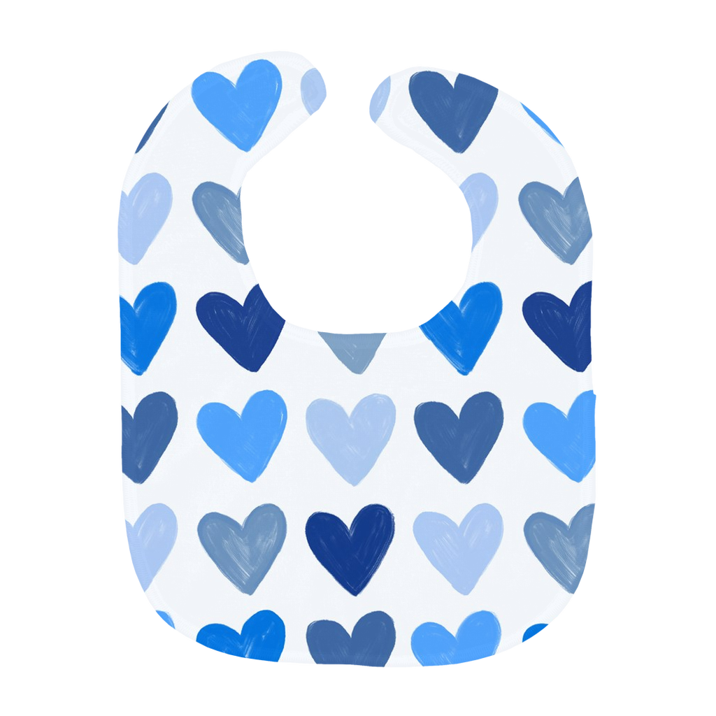 Painted Hearts Baby Bib