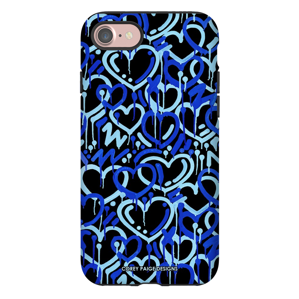 Blue Electric Love iPhone Case