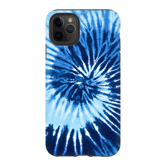 Blue Two Tone Tie Dye iPhone Case