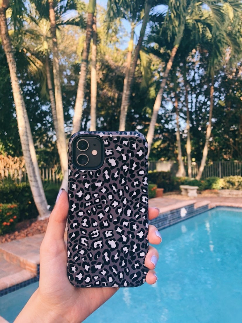 Gray Cheetah Phone Case
