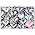 Load image into Gallery viewer, Gray Graffiti Accent Heart Framed Print