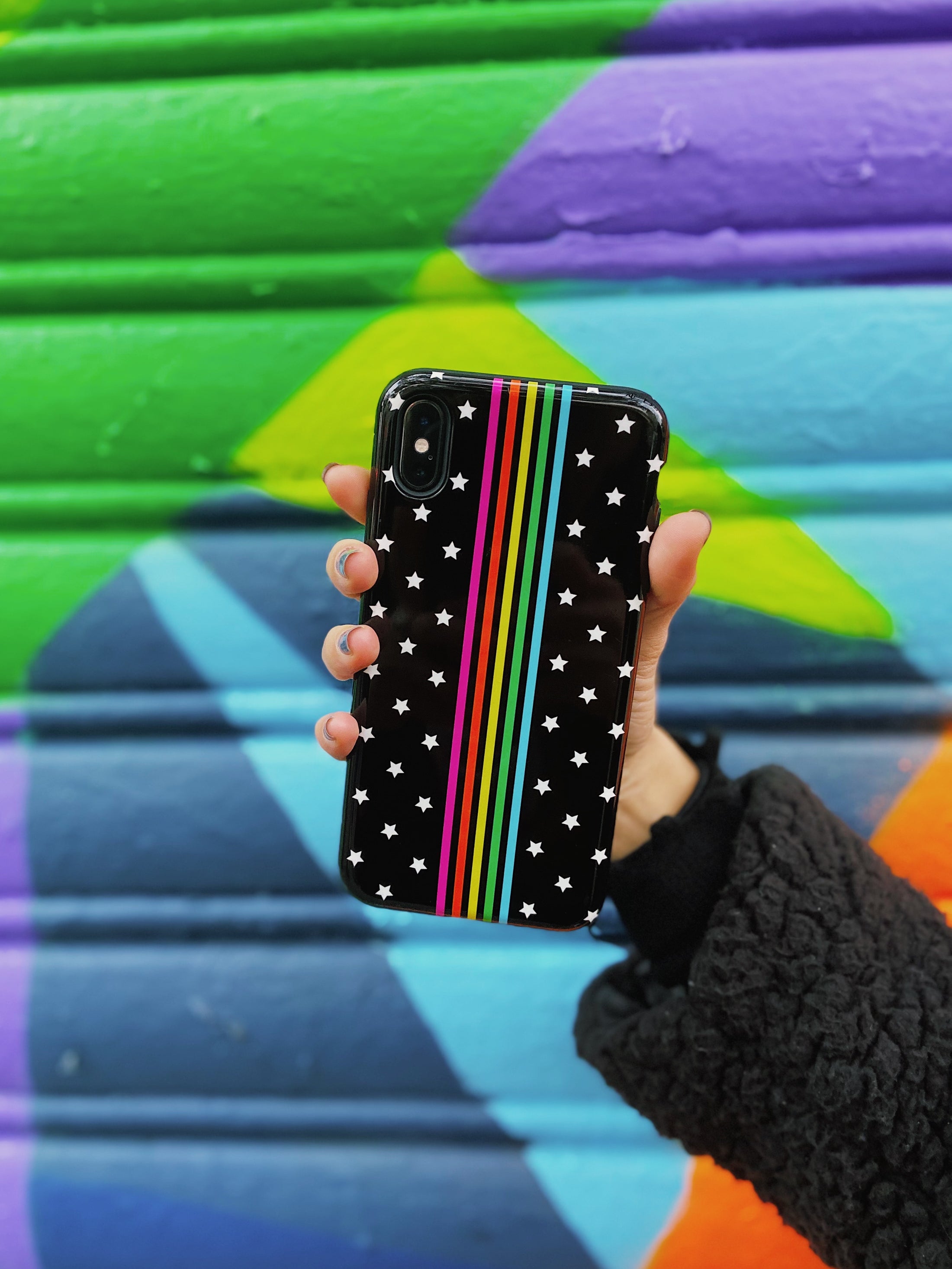 Rainbow Stripe Stars Phone Case