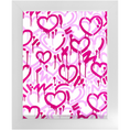 Load image into Gallery viewer, Pink Electric Love Portrait Framed Print