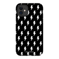Load image into Gallery viewer, Black & White Lightning Bolts iPhone Case