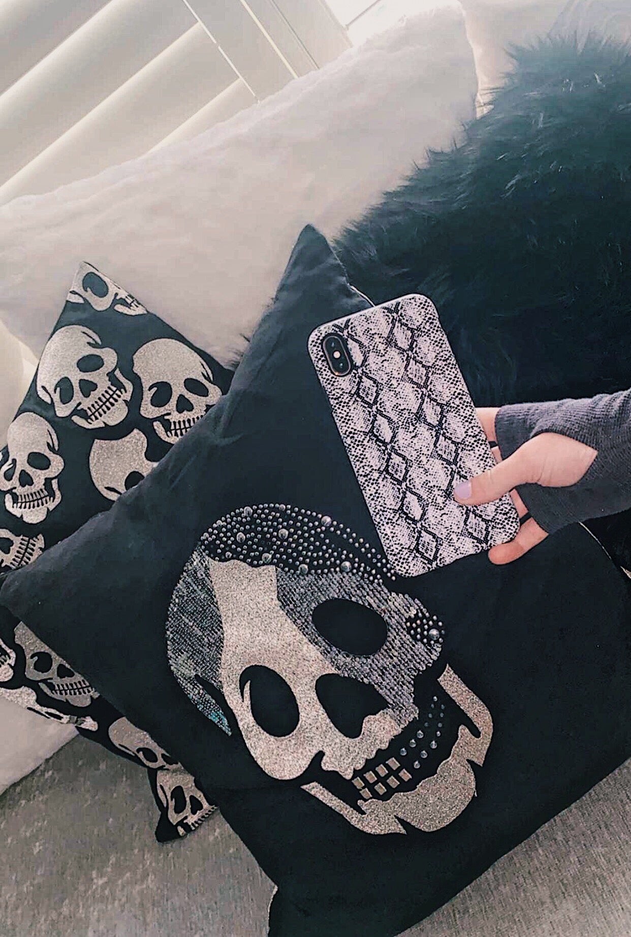 Gray Snakeskin Phone Case