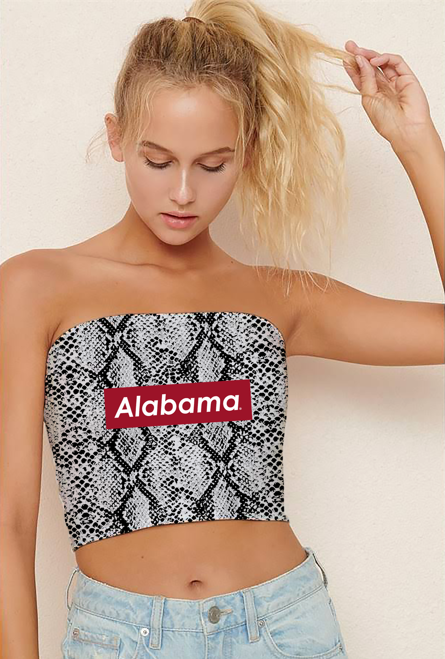 Alabama Snakeskin Tube Top