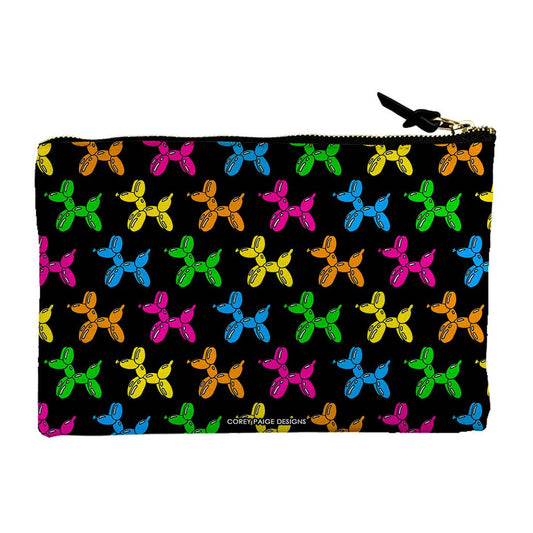 Rainbow Balloon Dogs Large Accessory Pouch
