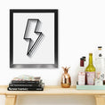 Load image into Gallery viewer, Shadowed Lightning Bolt Framed Print