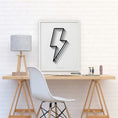 Load image into Gallery viewer, Shadowed Lightning Bolt Framed Print