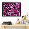 Load image into Gallery viewer, Pink & Black Electric Love Framed Print