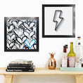 Load image into Gallery viewer, Gray Graffiti Accent Heart Framed Print