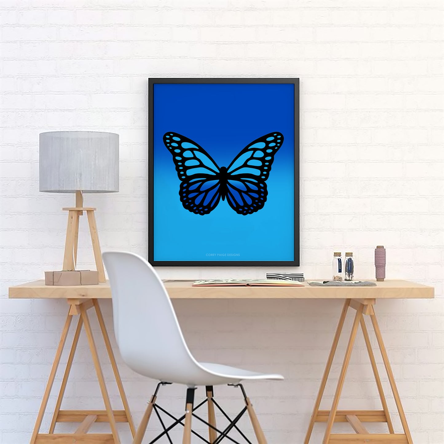 Ombré Butterfly Framed Print