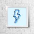 Load image into Gallery viewer, Shadowed Lightning Bolt Framed Print